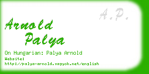 arnold palya business card